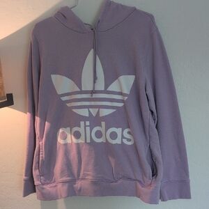 Adidas Lavender Hoodie with White Logo